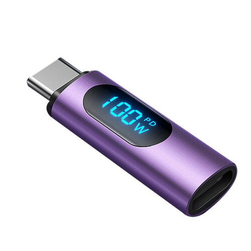 Converter PD100W Fast Charging Digital Display Speed Converter for TypeC Cell Phone Adapter,