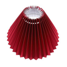 Abat-jour plissé rouge en tissu pour lampe de table 24 x 24 x 16 cm