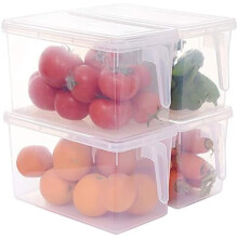 4-delige set van 5 liter stapelbare voedselbewaarcontainers, BPA-vrij PP