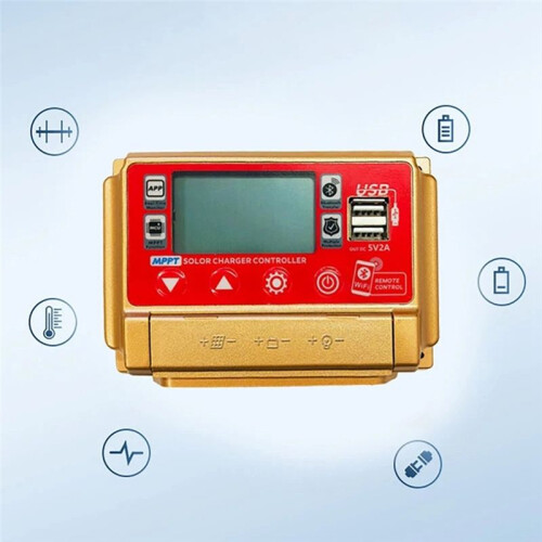 12/24V MPPT Solar Charge Controller Wifi  Solar Panel Battery  Regulator 50A 1