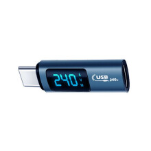 USB 2.0 Display OTG Adapter 240W Digital Display Type-C Adapter OTG High Speed 40Gbps Snabbladdningsadapter Skiffergrå