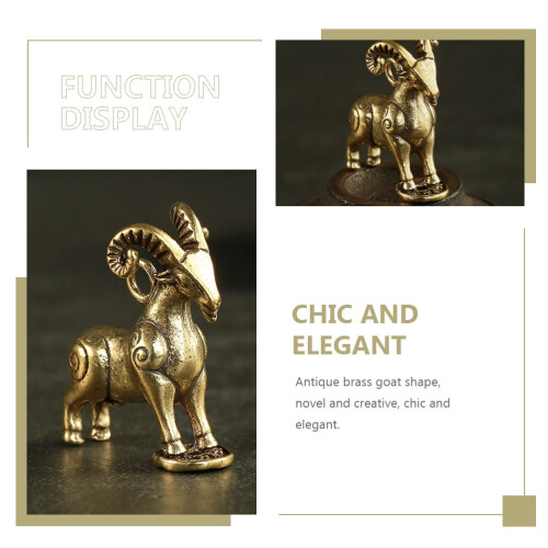 Ziegenstatue aus Messing, Tischdekoration, 4 cm 2