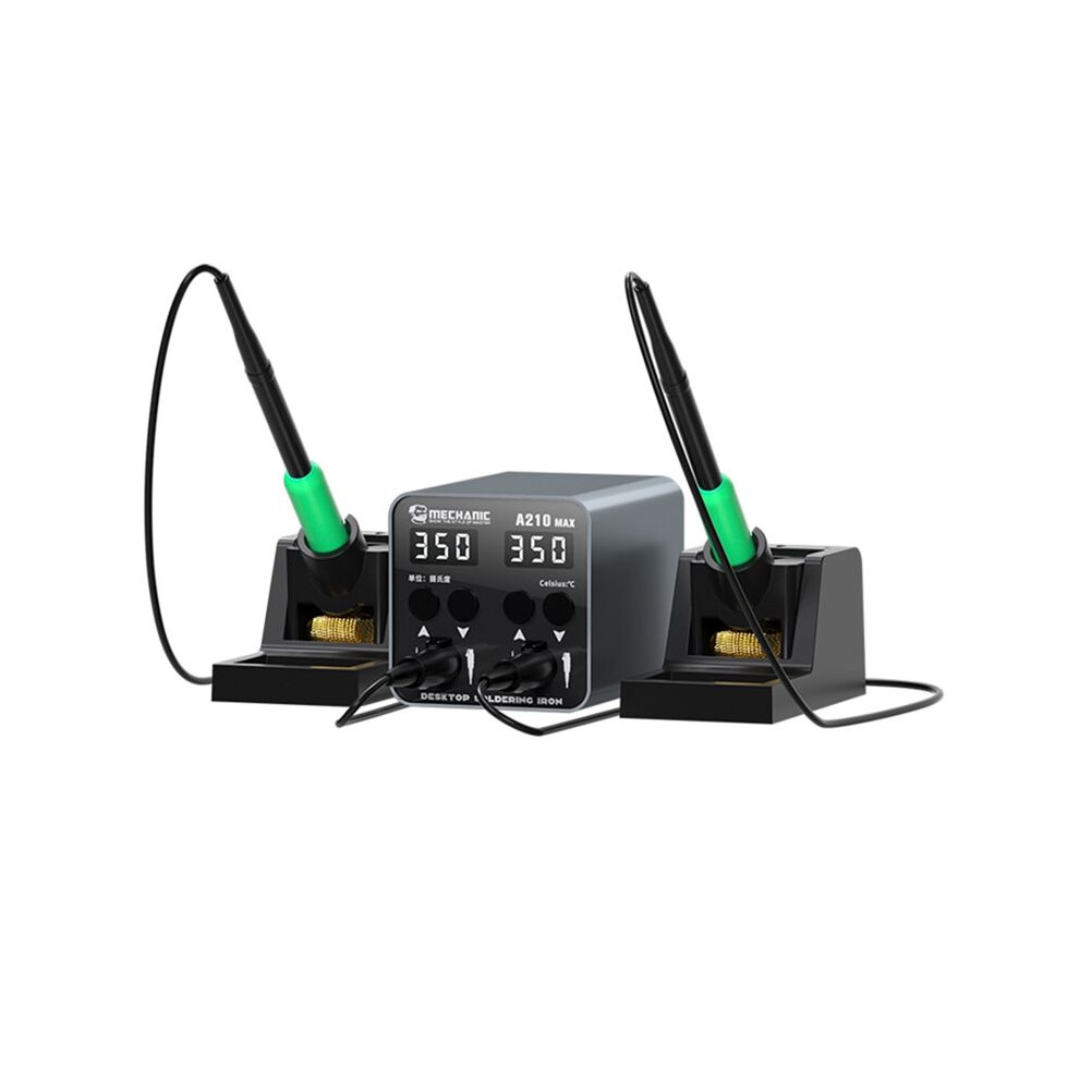 Mechanic A210 Max Soldering Station Tips Double Station Welding Station Core Short Circuit Protection Welding Station Eu Plug 6034088820421