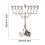 Επίχρυση θήκη κεριού Menorah με 9 κλαδιά, διακόσμηση Hanukkah και Shabbat από κράμα 3