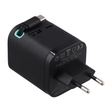 JOYROOM 65 W Einziehbares Kabelladegerät, Automatisches Typ-C-Datenkabel für Laptop, Handy, Tragbares Ladegerät, EU-Stecker