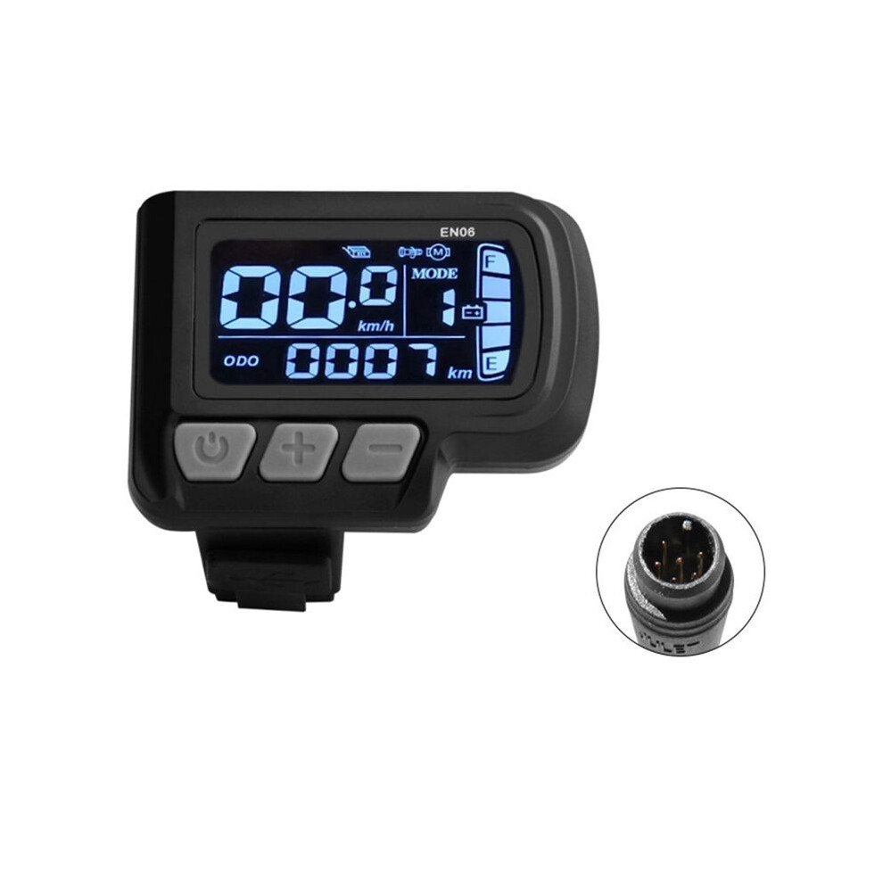 En06 Lcd Bike Display Meter Speedmeter With Light Connector 6Pin Waterproof Wire 24V 36V 48V Electric Bike Display Panel 6031511715118