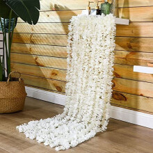 Guirlanda artificial de orquídeas e glicínias para teto de casamento
