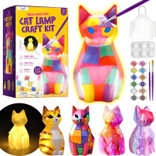 Kit de lampe chat à peindre soi-même pour enfants et adultes