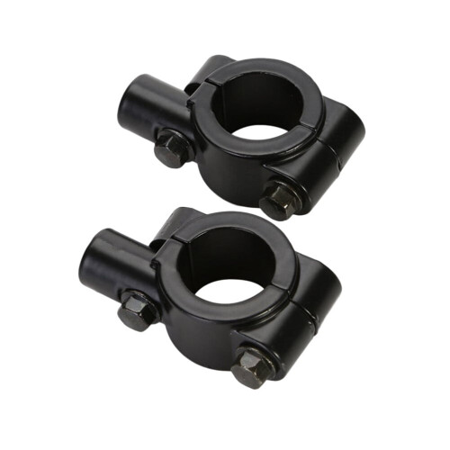 Motorcycle Rear View Mirror Adaptor Mount 2 pcs 10mm Black