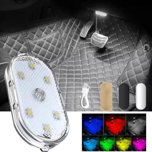 4 luci LED wireless per auto USB colorate sensibili al tocco, luce d'atmosfera per auto B79C 2