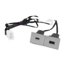 Car QC3.0+PD Fast Charger Socket 12V/24V USB Charging Outlet Power Adapter for Focus 2005-2015