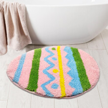 Osterbadezimmerteppich – Rutschfeste Ostermatte im Landhausstil mit Eiermotiv, geeignet für kleine Badezimmer