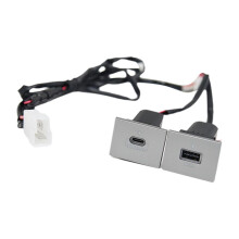Biltelefonladdare Dubbel QC3.0 Typ C PD USB Laddningsport Strömadapter för Focus 2004-2011 Mk2 Tillbehör
