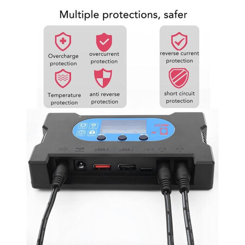 Zonnecontroller Loodzuur-Lithiumbatterij Universele Controller Dual USB Snellaadcontroller op Zonne- 50A 1