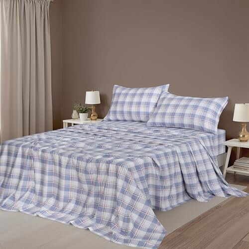 Ensemble de draps en flanelle pour lit simple XL, 3 pièces, double coton brossé 1