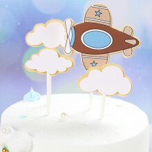 Ensemble de 20 décorations pour gâteaux en forme d'avion – Papier