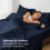 6-Piece Queen Sheet Set Navy Blue Deep Pocket 5