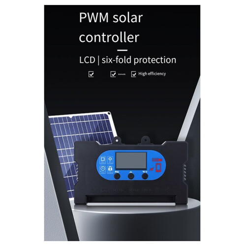 Solar Controller Lead Acid Lithium Battery Universal Controller Dual USB Fast Charge Solar Controller 50A