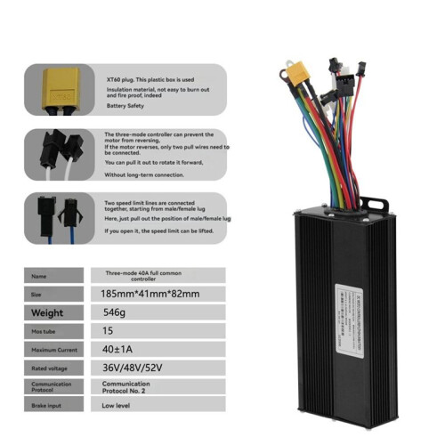 Lithium-Ionen-Power-Boost-Umrüstsatz S-100 Farbdisplay-Messgerät+40A-Controller+20x Spannschloss+8 Magnet-Boost-Kit 1