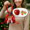 Saco de veludo para presentes de Natal, ideal para doces e pequenos presentes. 4