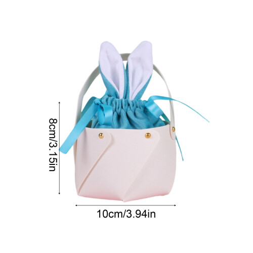 Easter Bunny Ear PU Leather Gift Bag 10x8cm 2