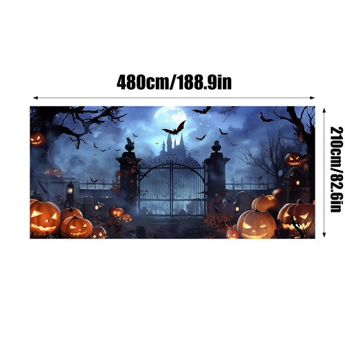Κάλυμμα Πόρτας Γκαράζ για Halloween 16x7FT - Τρομακτικό Εξωτερικό Διακοσμητικό Banner για 1