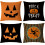 Μαξιλαροθήκες Halloween Σετ 4 τεμαχίων 20x20 ιντσών με νυχτερίδα κολοκύθας 1
