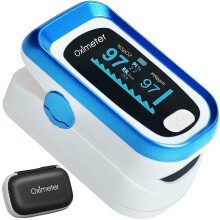 Pulse Oximeter Fingertip, Oxygen Monitor Fingertip for Sports Use,with Lanyard,Blue