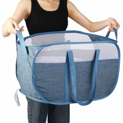 Opvouwbare wasmand met dubbele handgrepen