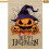 Bandeira de Halloween em formato de casa de abóbora, 71 x 102 cm (28 x 40 polegadas), dupla face 1