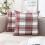 Fodere per cuscini a quadri rosa Buffalo Check, 40x40 cm, set da 2 1