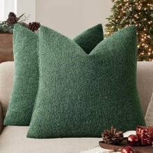 Μαξιλαροθήκες Boucle σε χρώμα πεύκου 24x24 ιντσών, σετ των 2