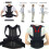 FlexiFit Pro Adjustable Straps Back Support Belt with5Steel Plates, Black, Medium 5