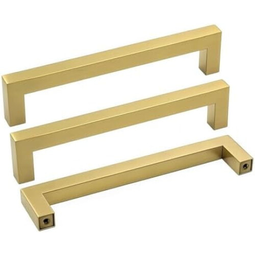 Brushed Gold Cabinet Pulls 5 Inch 25 Pack