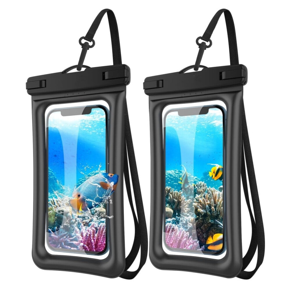 Floating Waterproof Phone Pouch Â Compatible With Iphone 14/13/12/11 Pro Max, Galaxy S23/S22/S21 Ultra, Pixel, Up To 7.0", 2-Pack 9357860766784