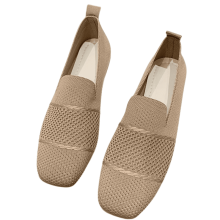 Chaussures de marche à enfiler pour femmes, baskets décontractées peintes à la main, mocassins en maille respirante, semelle antidérapante,