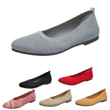 Sapatilhas femininas confortáveis e macias em crochê, com bico fino, estilo slip-on, ideais para ocasiões casuais e formais.