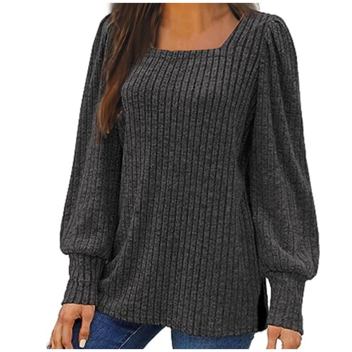 Lenago Herbstpullover für Damen in Übergrößen, modische Langarm-Pullover in Unifarben 1