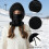 Gorro 3 em 1 com cachecol e máscara, Gorro 3 em 1 feminino, Balaclava com proteção para as orelhas e capuz. 3