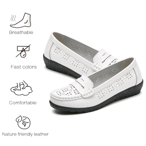Γυναικεία Loafers από Αναπνεύσιμο Mesh – Slip-On Penny Flats με Στήριξη στην Αψίδα, Άνετα για 2
