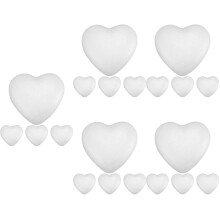 5 Count Bubble Heart Foam Cake Mold Valentine Craft Wedding Balls Child White