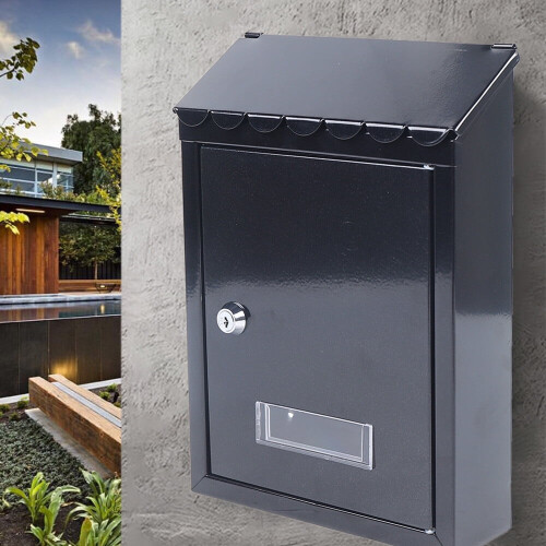 DENEST Modern Outdoor Waterproof Extra Large Drop Box Wall Mounted Mailbox with 2 keys