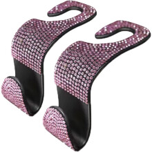 Gancho para Bolsa com Strass Brilhante para Carro – Gancho Universal para Encosto de Cabeça para Bolsa, Sacola de Compras, Garrafa (Pacote com 2,