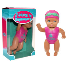 Muñeca eléctrica para nadar, linda muñeca acuática para jugar en la bañera, 15,5 x 10 x 5,5 cm