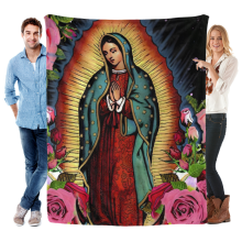 Couverture polaire en micro-polaire Notre-Dame de Guadalupe