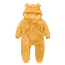 Lulshou Baby Romper Baby Crawling Clothes Długi kombinezon dla niemowląt Jednolity kolor kombinezon z kapturem noworodkowy piżama body na