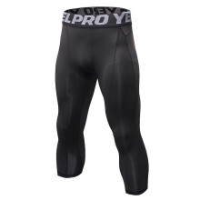 Férfi kompressziós gyorsan száradó harisnya Capri nadrág futó jóga leggings