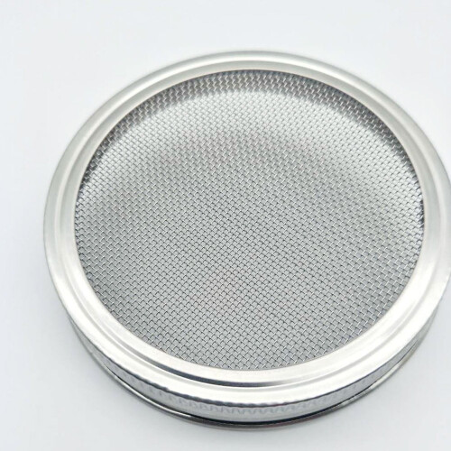 2Pcs Silver Sprouting Jar 3.3Inch Circular Shape Stainless Steel For Draining Sifting Soaking 1