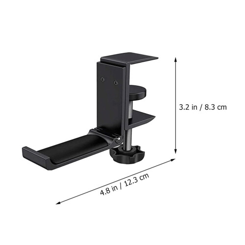 Hovedtelefonophæng Skrivebord Hovedtelefoner Headset Computer Desktop Tilbehør Stand Sort 1