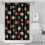 Douchegordijn met bloemenprint, 72" x 72", waterdicht polyester 1